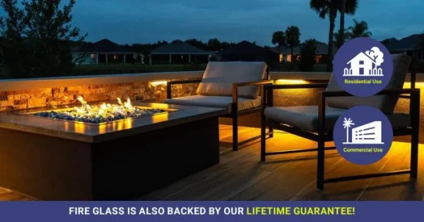 1/2 inch azuria fire glass​