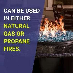 1/2 inch azuria reflective fire glass