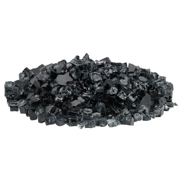 Classic Fire Glass 1/2 Inch Black