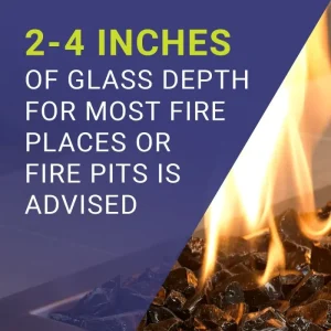 Classic Fire Glass 1/2 Inch Black