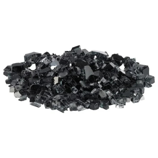 1/2 inch black reflective fire glass​