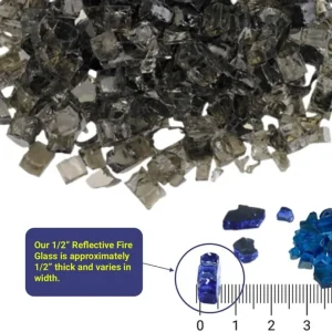 1/2" Bronze Reflective Fire Glass