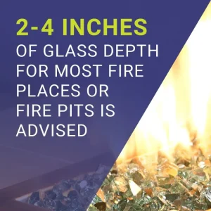 1/2 inch evergreen reflective fire glass​