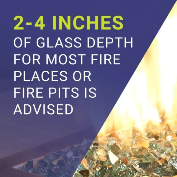 1/2 inch evergreen reflective fire glass​