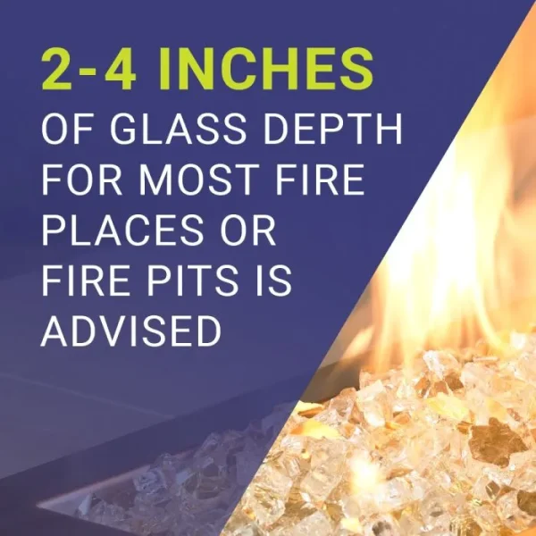 1/2 Inch Gold Reflective Fire Glass