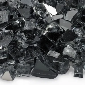 1/2 inch Gray Reflective Fire Glass