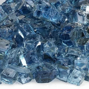 1/2 inch pacific blue reflective fire glass​