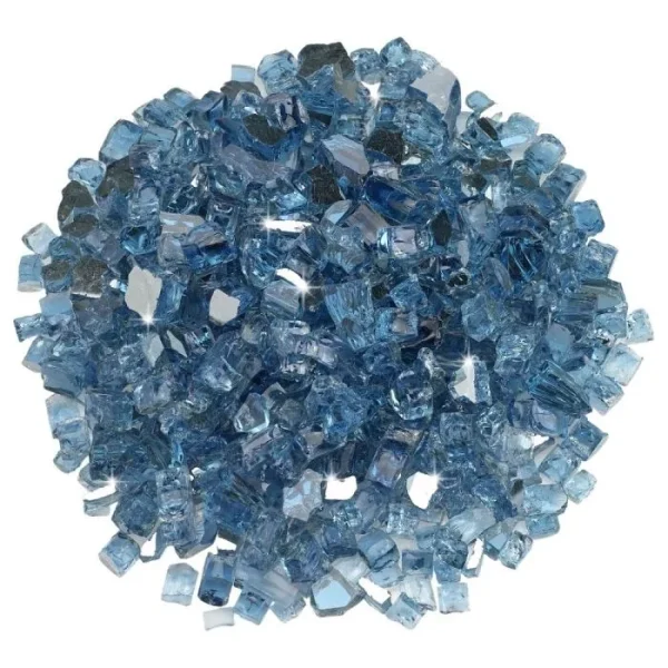 1/2 inch pacific blue reflective fire glass​