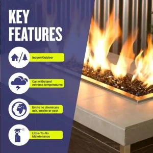 1/2 Inch Starfire Fire Glass