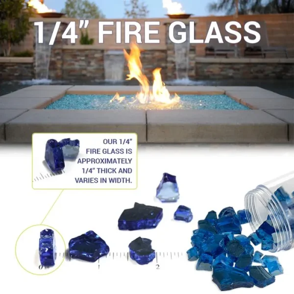 1/4 inch bronze fire glass​