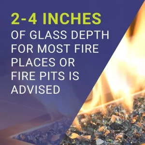 1/4 inch pacific blue fire glass​