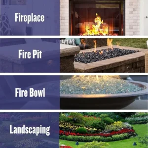 1/4 inch pacific blue fire glass​