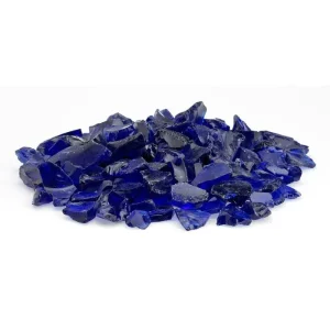 Dark Blue Fire Pit Glass – Medium
