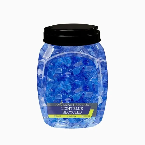 Blue Fire Pit Glass – Medium