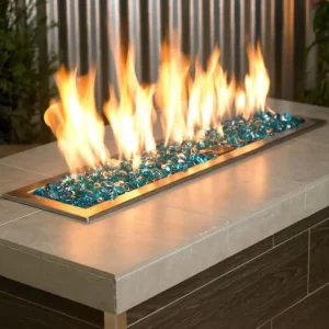 Powder Blue Zircon Fire Glass