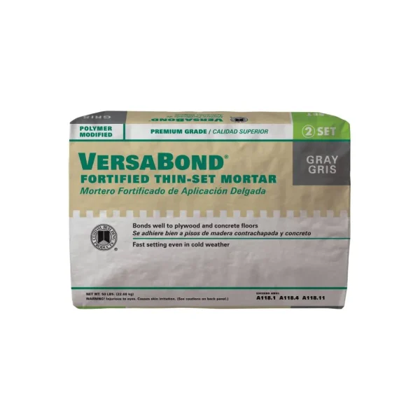 Thin Set | Custom Building Products VersaBond 50 lb. Gray Fast|Setting Professional Thinset Mortar