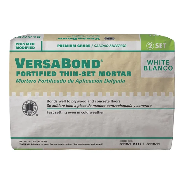 Thin Set | Custom Building Products VersaBond 50 lb. White Fast|Setting Professional Thinset Mortar