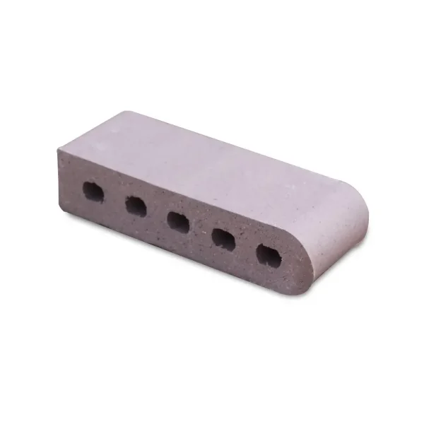 12-Inch Bullnose Cored Sterling Grey Brick
