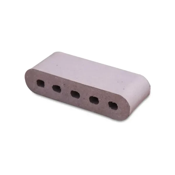 12-Inch Double Bullnose Cored Sterling Grey Brick