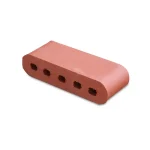12-Inch Double Bullnose Cored Sunset Red Brick