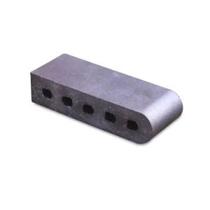 9-Inch Dark Iron Spot Bullnose Cored Brick