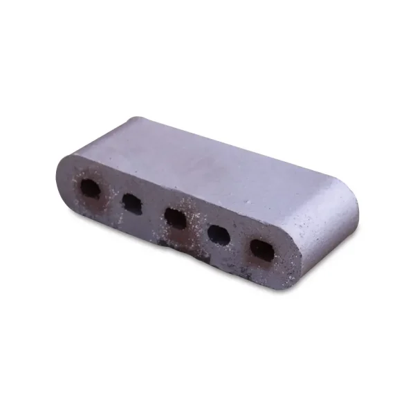 9-Inch Double Bullnose Cored Dark Iron Spot Brick