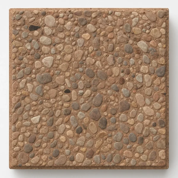 18"x18" Exposed Aggregate Stepping Stone – Tan