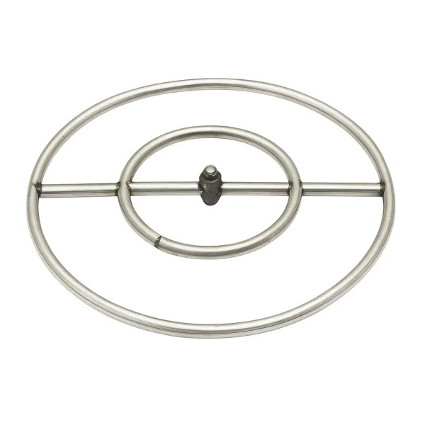 24 Diameter Metal Fire Ring Burner, Double Bar
