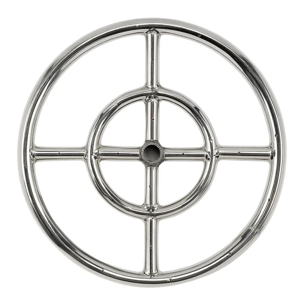 24" Double-Ring Stainless Steel Burner