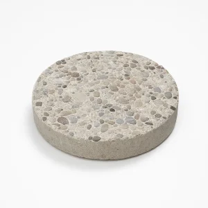 24" Round Exposed Aggregate Stepping Stone – Natural