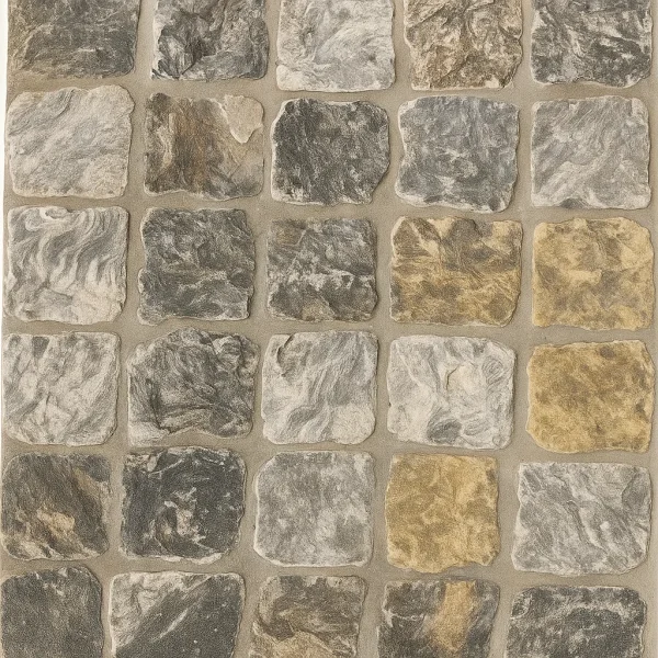 Cobblestone | 6"x6"x2 Autumn Breeze Cobble Tumbled