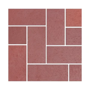 Modular Paver Burgundy Solid Brick