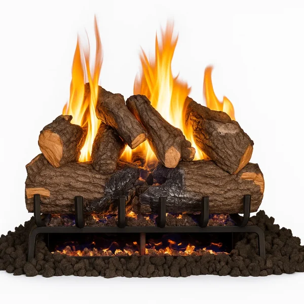 real fyre charred oak gas log set​ - 16 inch set