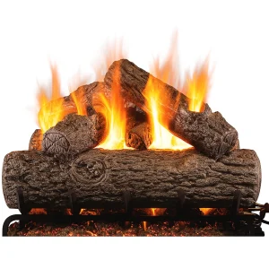 real fyre golden oak vented gas log set​ - 16 inch set