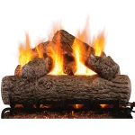 real fyre golden oak vented gas log set​ - 24 inch set