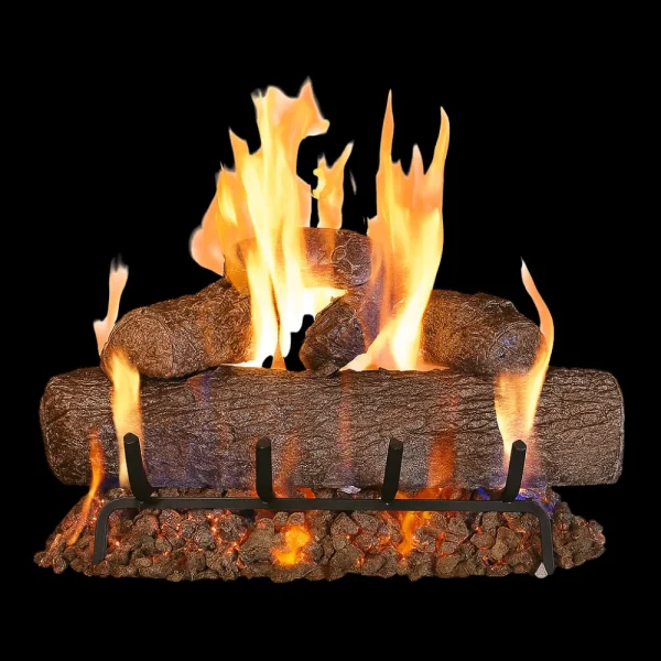 real fyre live oak vented gas log set​ - 18 inch set