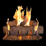 real fyre live oak vented gas log set​ - 24 inch set