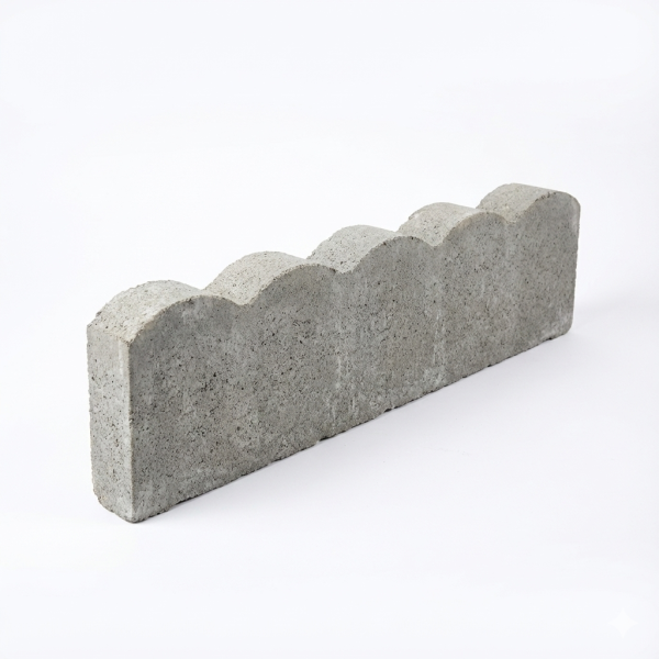 2' Scalloped Edging Natural