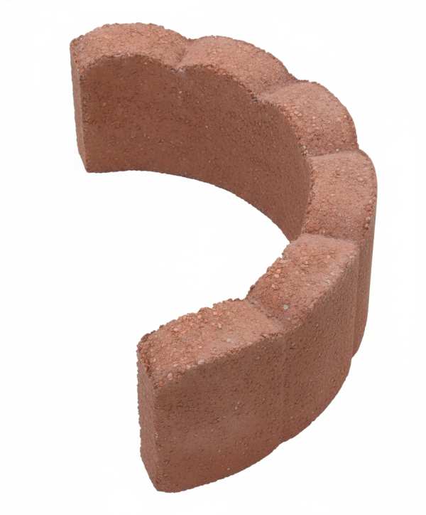 24 Scalloped Tree Ring Red